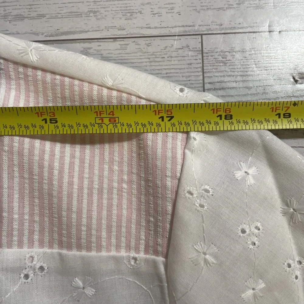 Season Ticket NWT Vintage Cotton And Lace Shirt Pants Set Women 16S Cottage Core